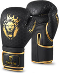Twisto Boxing Gloves - Pro Training & Sparring | Maya Hide Leather, Black, 10oz-16oz for Men & Women