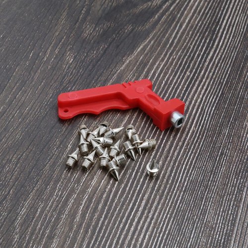SING F LTD 30PCS 7mm Track Shoe Spikes with Spike Wrench Replacement Steel Spikes for Sports Shoes Long Jump Track and Field Sprint Silver