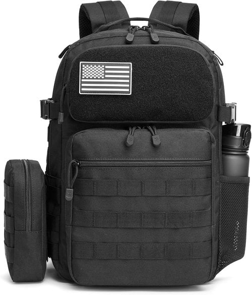 G4Free 25L Tactical Backpack - Fits 15" Laptop | Versatile Travel Bag for Men - Black