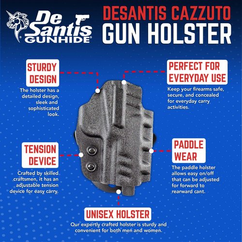 DeSantis D94KA5PZ0 Ds Paddle Holster (Right), Kydex, Black