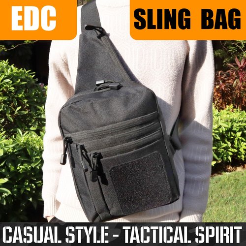 YUNCAIMAOYI Crossbody Shoulder Bag for Men - Ccw Sling Bag - Tactical Crossbody Bag (Purple)