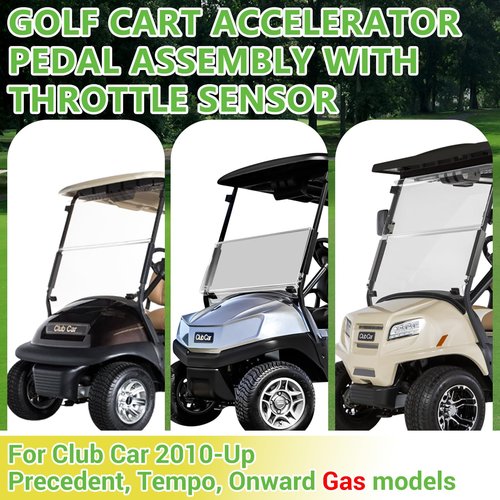 Drive-up Golf Cart Accelerator Pedal Assembly with Throttle Sensor Kit for Club Car 2010-Up Precedent/Tempo/Onward Gas Models, 2nd Gen Accelerator Pedal Assembly Replaces OEM #102595502