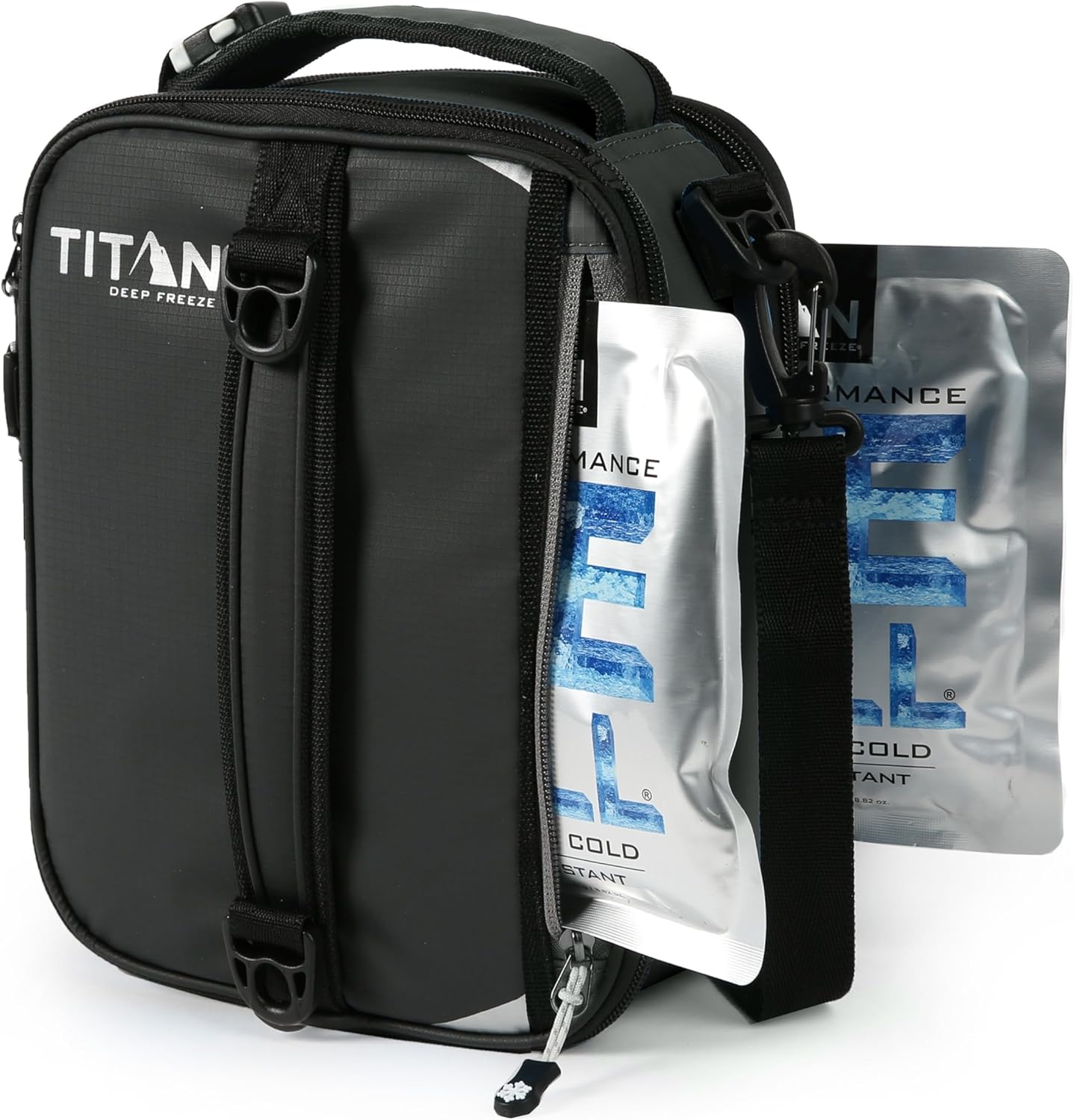 Titan High-Performance Insulated Lunch Box - Expandable Design in Black/Silver