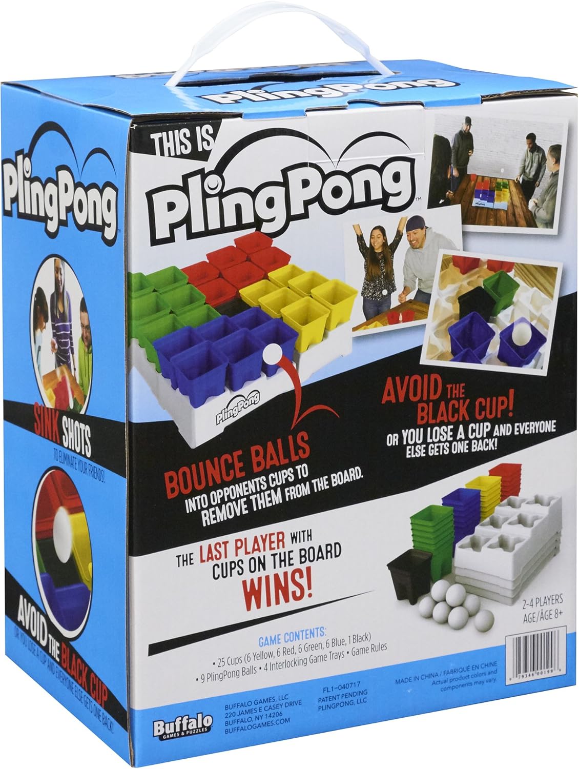 PlingPong Tabletop Party Game - Fast-Paced Bounce Ball Strategy for 2-4 Players, Ages 8+ | Family Fun