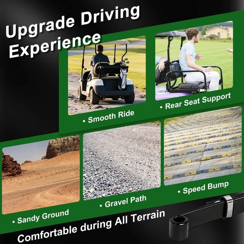 Cartalia Upgraded Heavy Duty Rear 3-Leaf Springs Kit for Club Car DS 1981-Up Gas & Electric Golf Cart Suspension with Bushings Sleeves U-Bolts Replace OEM 102006501 1014675 Fixes Sagging Load Capacity