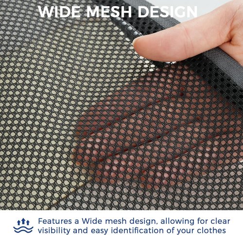 BAGAIL Compression Packing Cubes - Expandable Travel Organizers with Half Mesh Design | 6 Black Sets