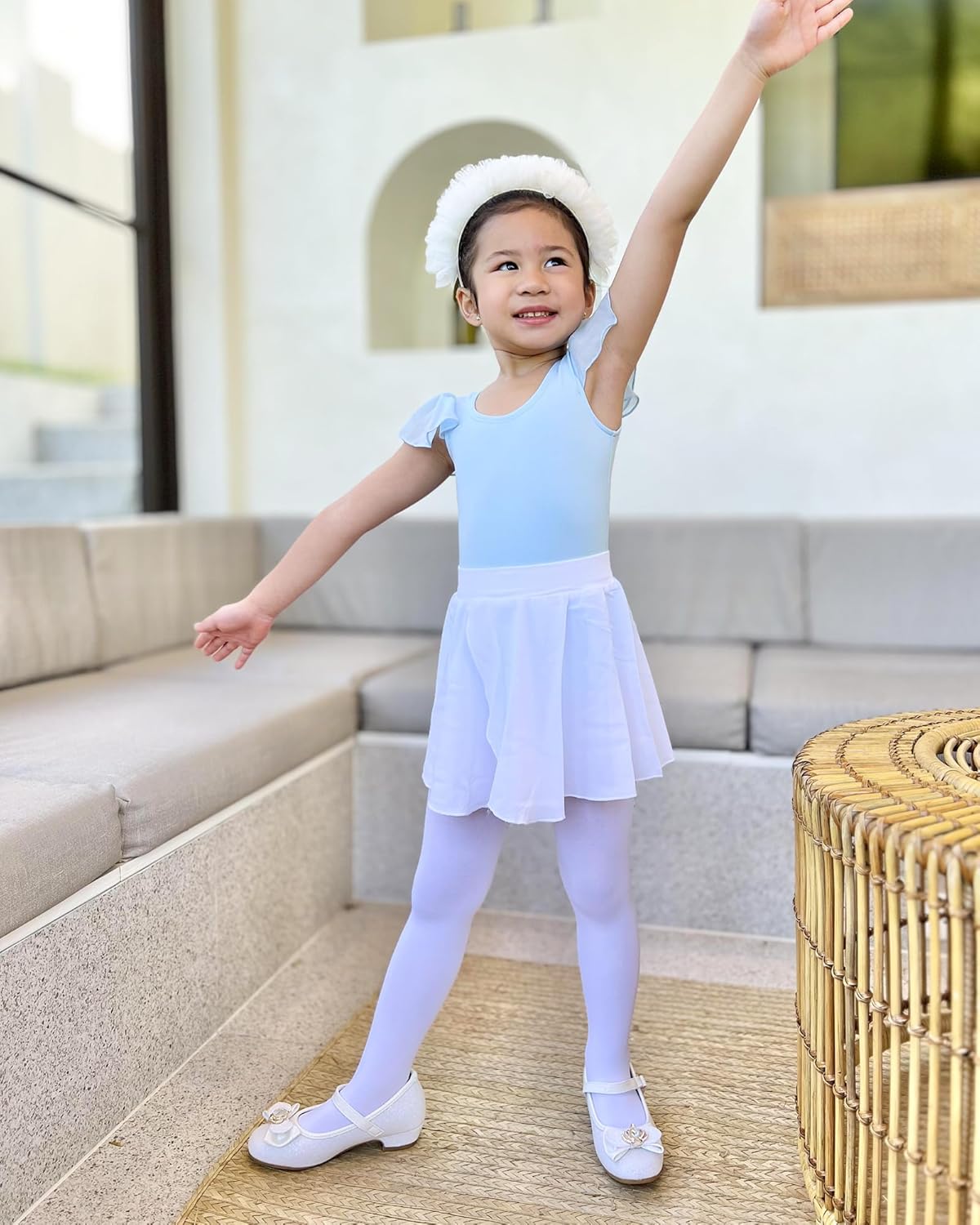 Stelle Girls' Ultra Soft Pro Dance Tights - Comfortable Ballet Footed Design | Sizes for All Kids