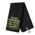 PIUFAM Embroidered Golf Towel, I'm Not Swearing I'm Using My Golf Words Funny Golf Towel, Golf Accessories for Men, Golfs Gift for Men, Gift for Dad Grandpa Birthday Gifts for Christmas Thanksgiving