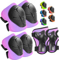 Wemfg Kids Protective Gear Set - 3-in-1 Knee, Elbow Pads & Wrist Guards for Ages 3-14 | Skating & Cycling