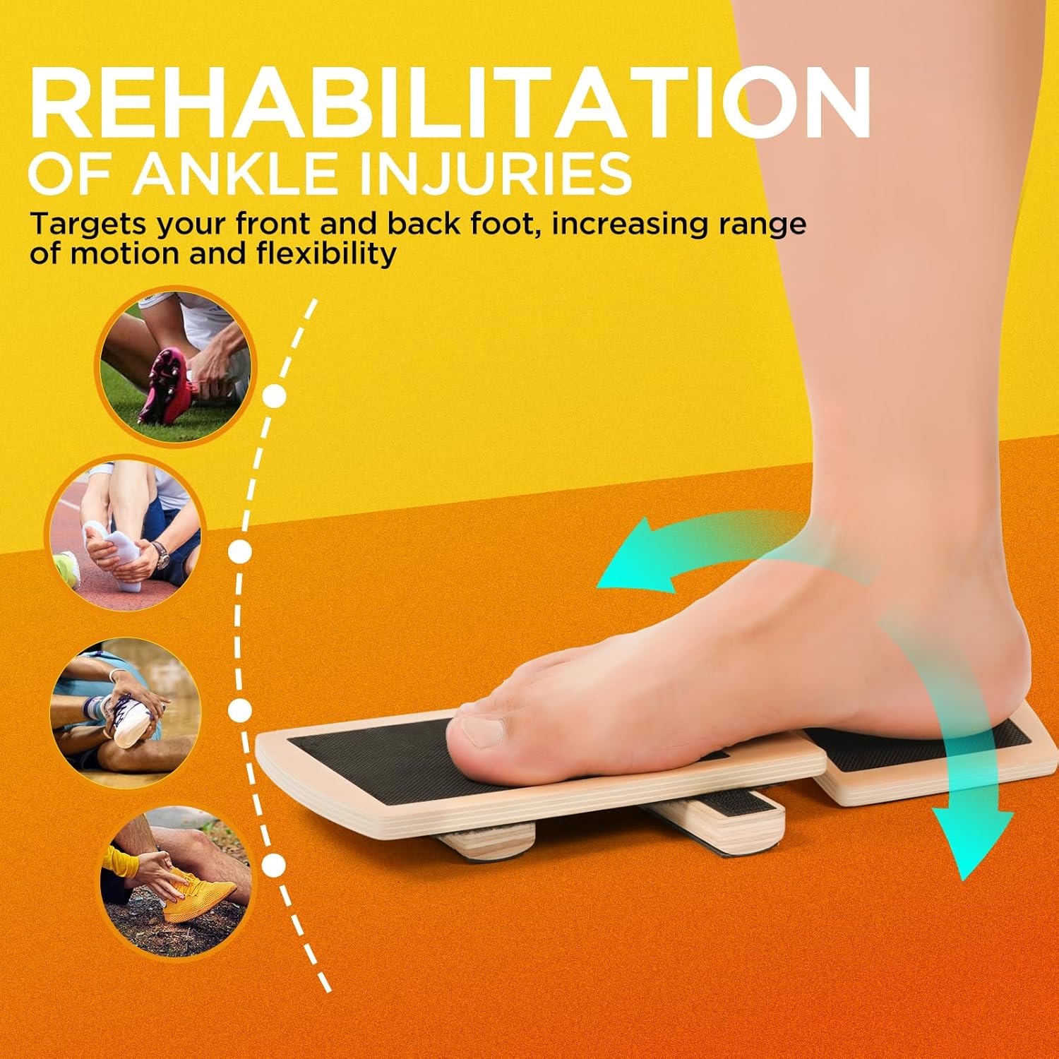 Skiennix Ankle Balance Board - Foot Strengthener for Stability Exercises & Plantar Fasciitis Relief