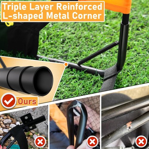 Happy Jump Soccer Goal - Adjustable Sizes 7'x5' to 3'x2.2' | Perfect Soccer Net for Kids' Backyard Fun