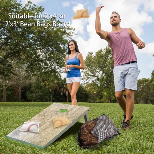 GSE Games & Sports Expert Cornhole Bags - Set of 8 Premium Weather-Resistant Bean Bags | Regulation Size
