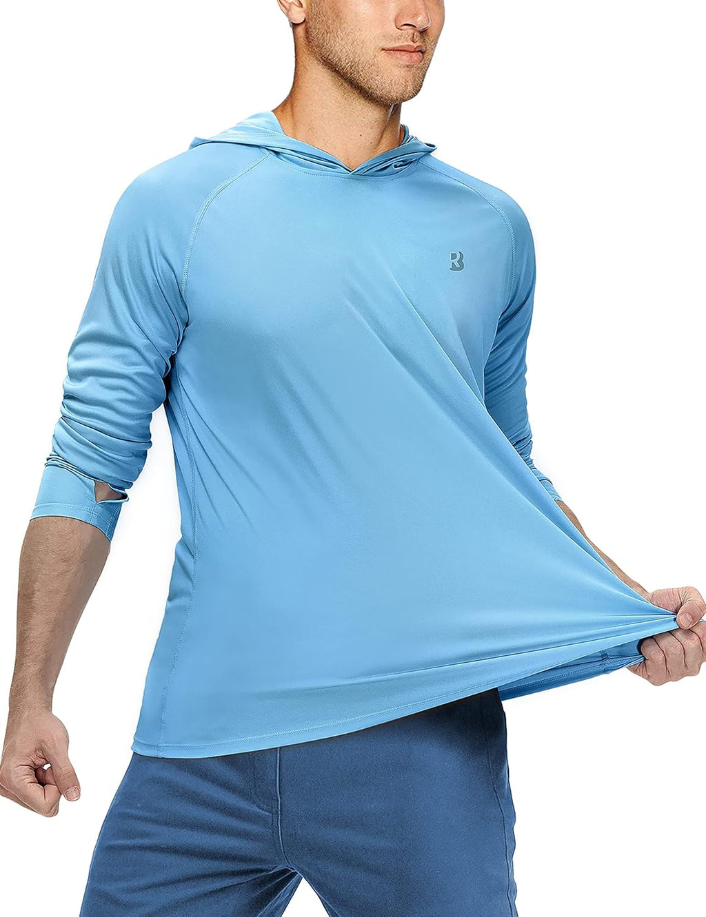 Roadbox Fishing Shirt for Men - UPF 50+ Long Sleeve UV Sun Protection Hoodie | Ideal for Outdoor Activities