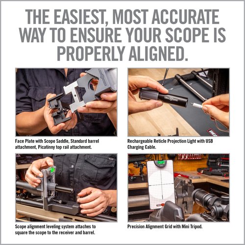 Real Avid Scope Leveling Kit & Precision Scope Level System | Complete Scope Mounting Kit for Mounting, Aligning & Leveling Rifle Scopes | Perfect Tool for Gunsmithing & Hunters
