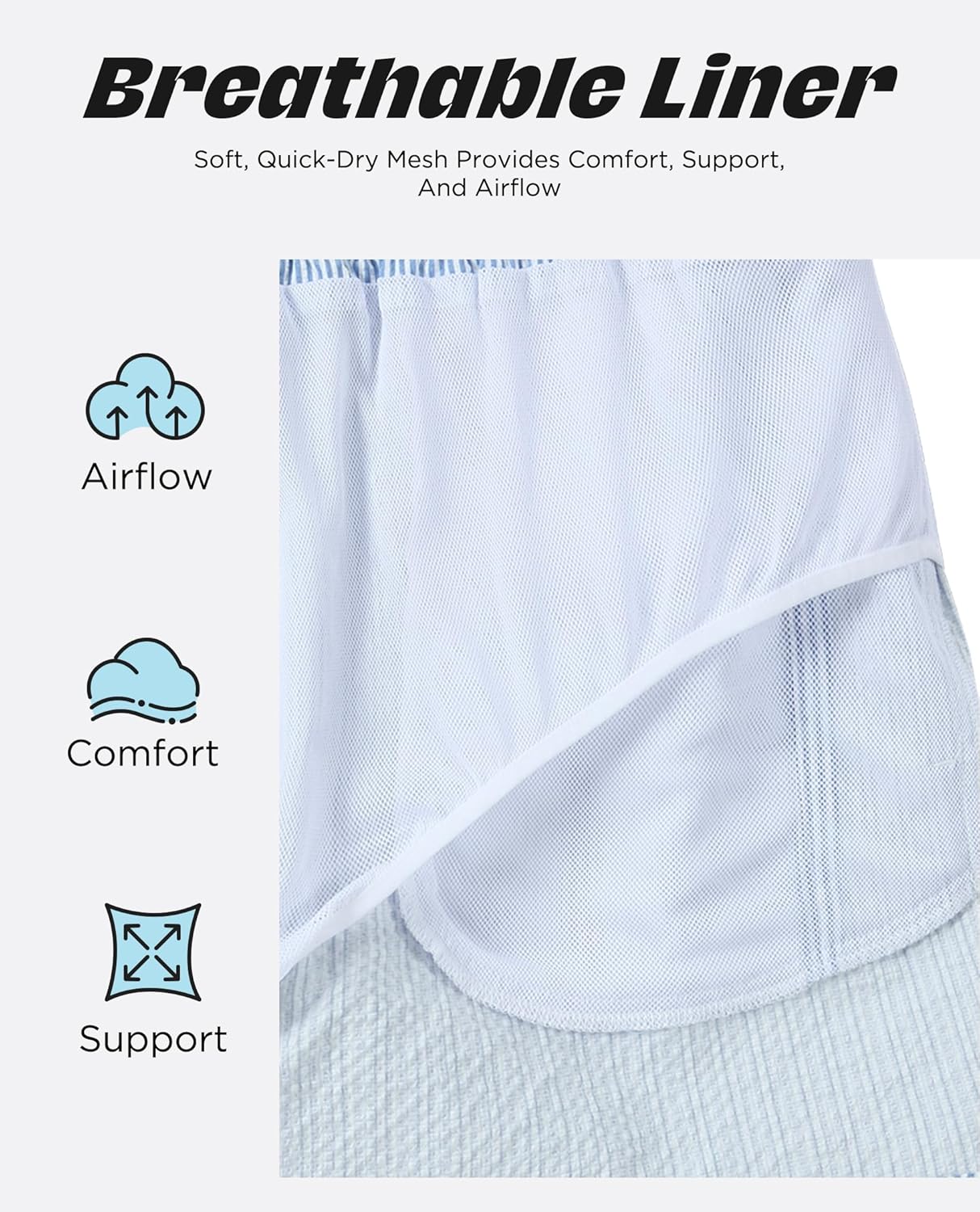 Skiennix Men's Swim Shorts - Quick Dry Seersucker Swimming Trunks with Pockets | Available in 5"/7"/9" Sizes