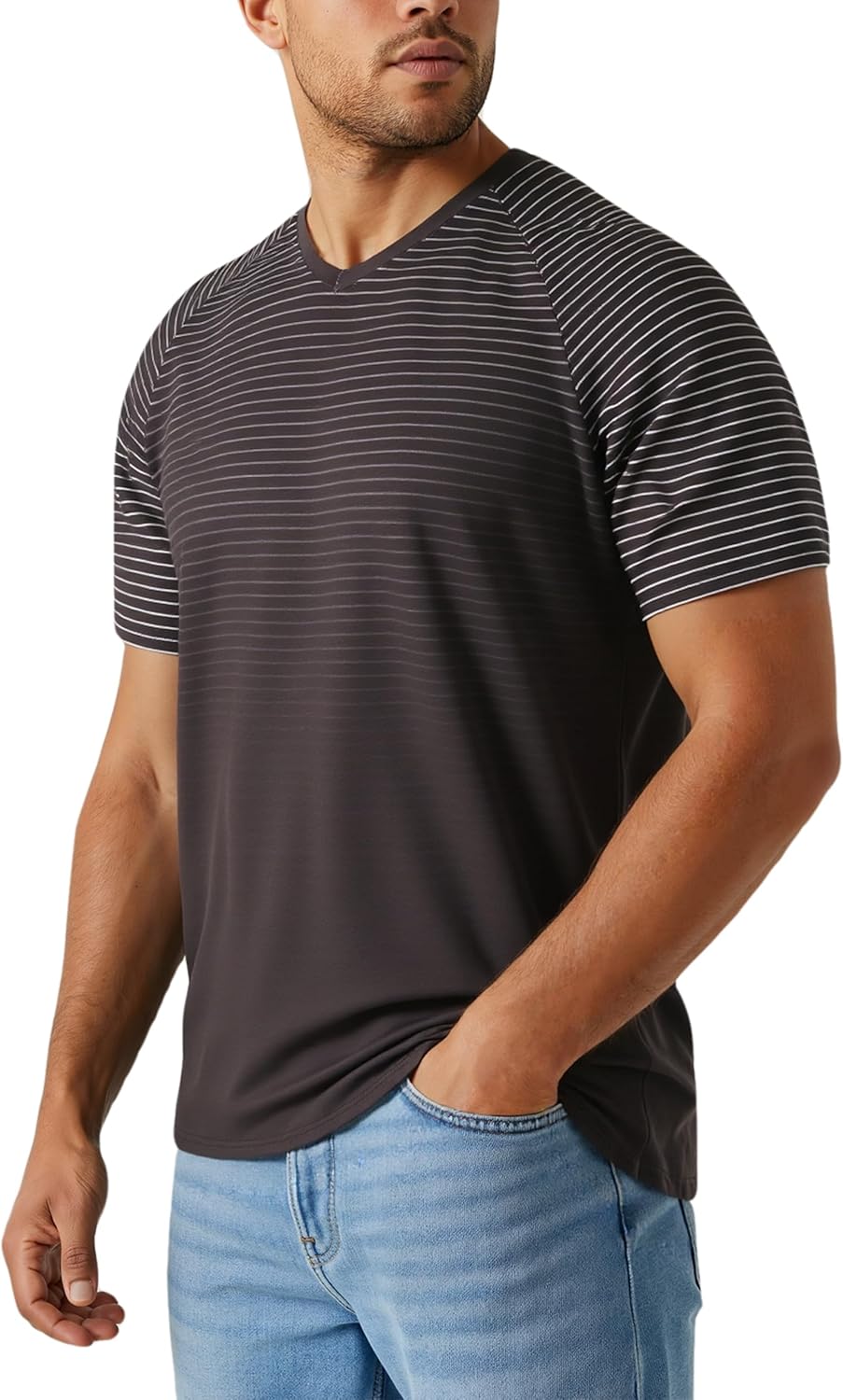 RPOVIG Men's Athletic Workout T-Shirts - 5 Pack Short Sleeve Gym Tees for Running | Comfortable Fit