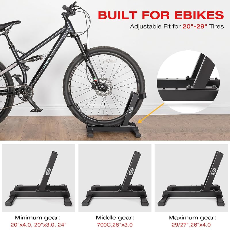 Floor Bicycle Stand for 20"-29" Bikes, 38kg Capacity – Freestanding Bike Rack