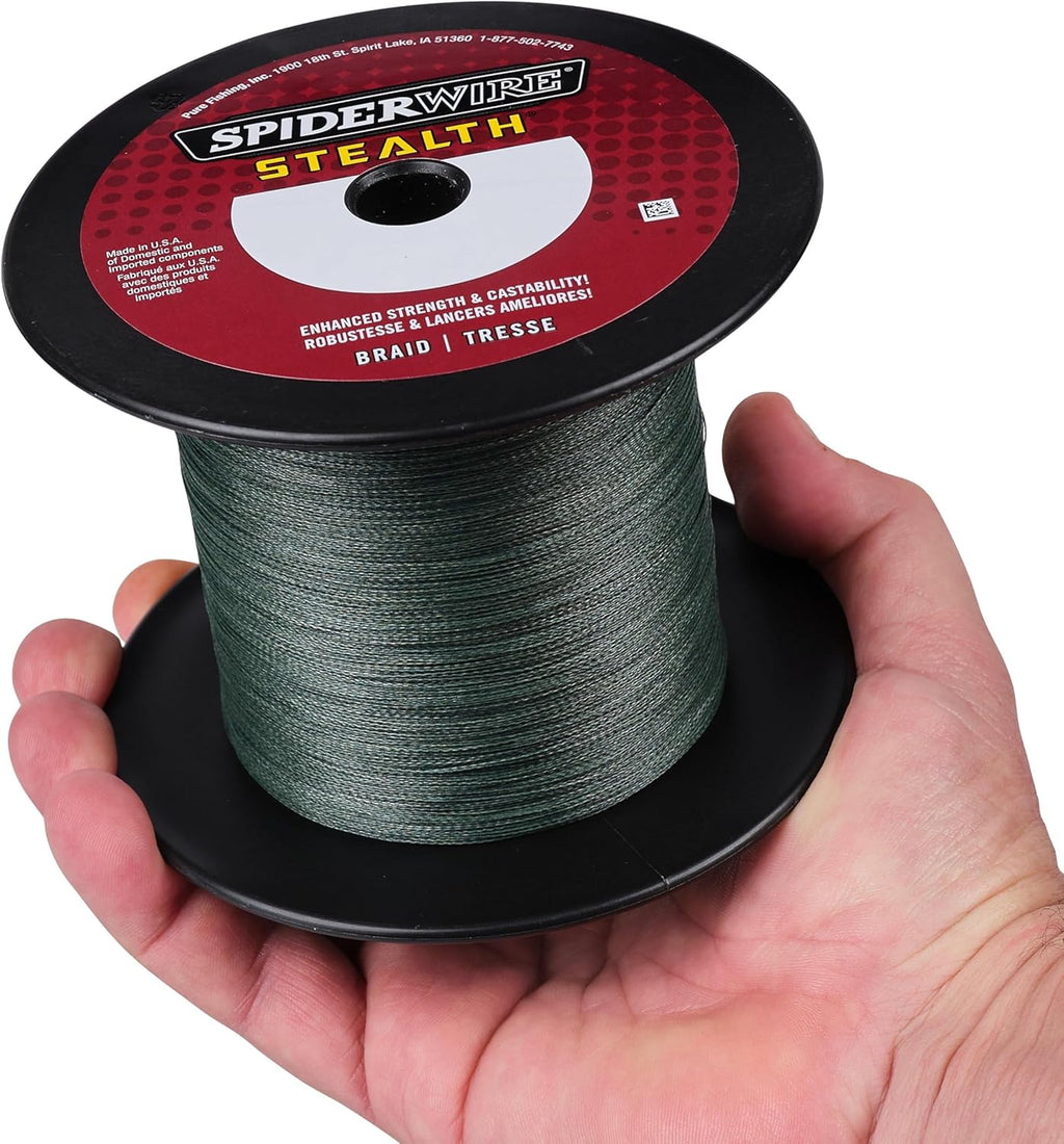 SpiderWire Stealth Braid Fishing Line - Durable, Low-Visibility Design | 300 Yards, Green