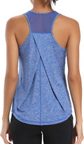 Aeuui Women's Racerback Tank Tops - Mesh Yoga Shirts for Athletic Running | Sleeveless Gym Wear