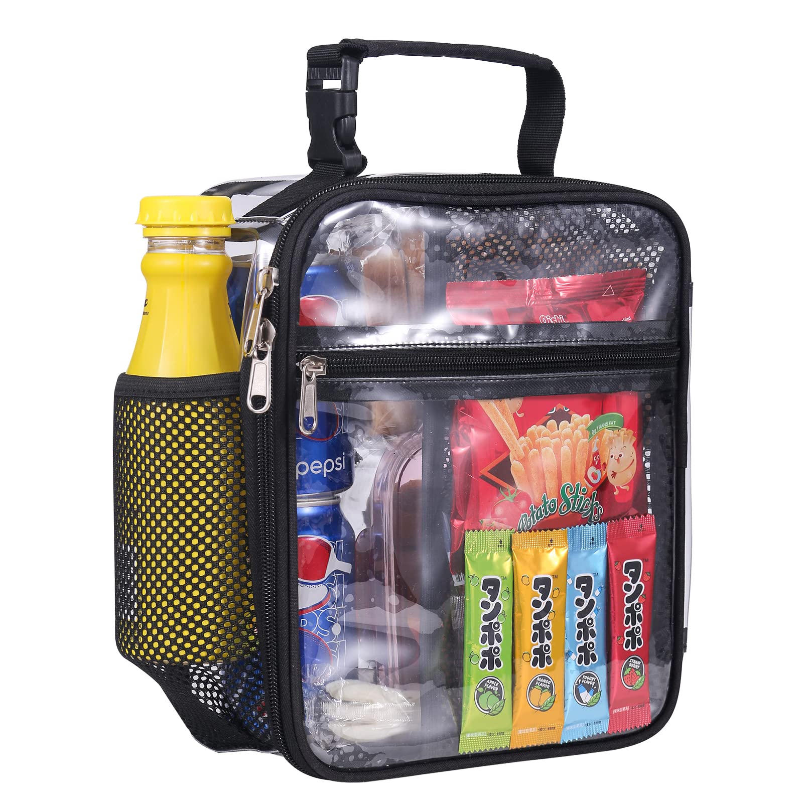 Oraben Stadium Approved Clear Lunch Bag for Sprots Work Durable Clear Lunch Bags Durable PVC Plastic See Through Lunch Bag for Men Women