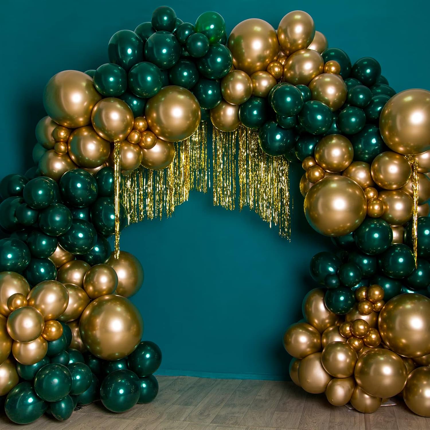 RUBFAC Gold Balloons - 129-Piece Metallic Balloon Garland Kit for Graduation, Weddings & Birthdays | Various Sizes 5-18 Inch