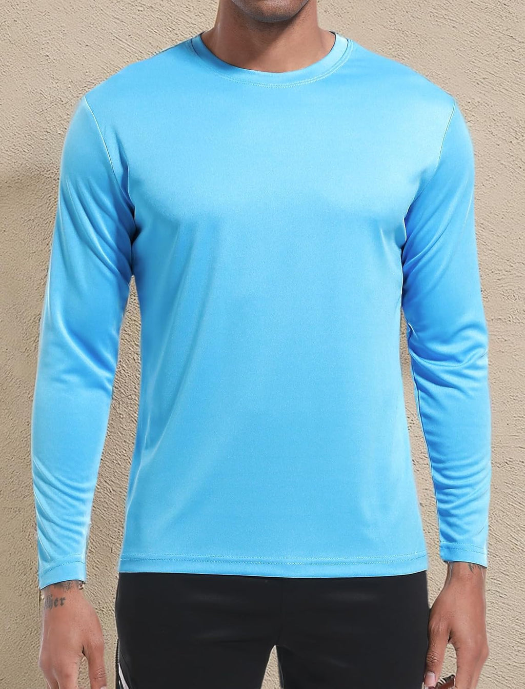 OYGSieg Long Sleeve Shirts for Men - Moisture-Wicking UPF SPF Sun Protection | 6 Pack Casual Tees