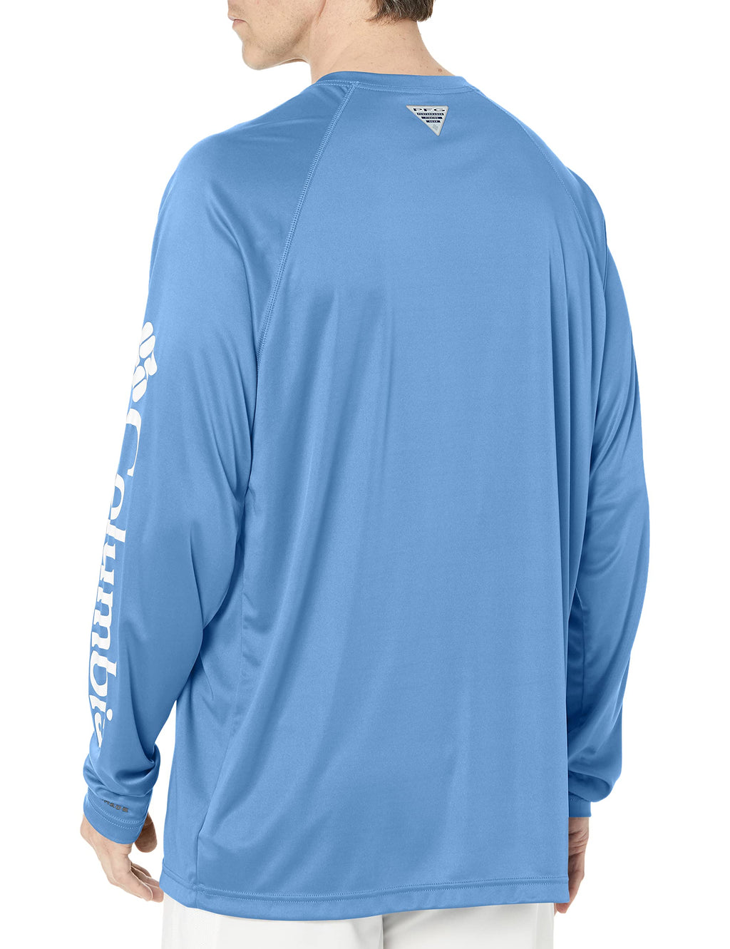 Columbia Men's PFG Terminal Tackle Long Sleeve Fishing Shirt, White Cap/White Logo, X-Large Tall
