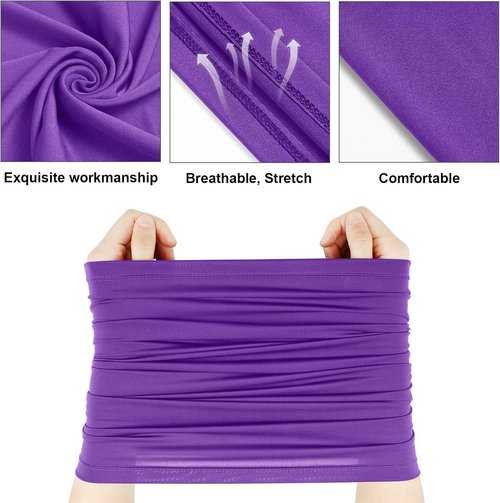 Geyoga UV Protection Cooling Neck Gaiter - 6 Pieces Breathable Face Mask Scarf for Summer