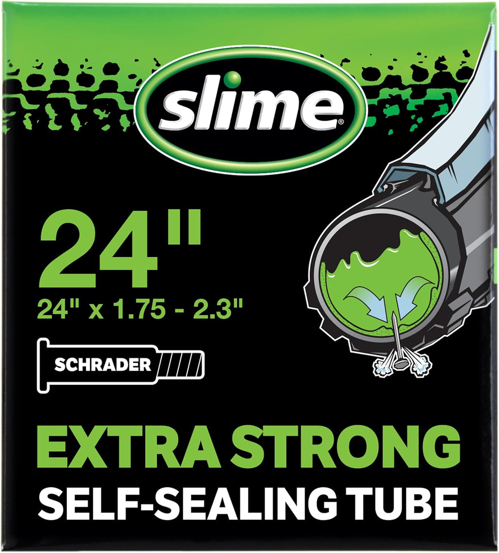 Slime Extra Strong Self-Sealing Bike Tube - Durable Tire Protection with Fibro-Seal Technology