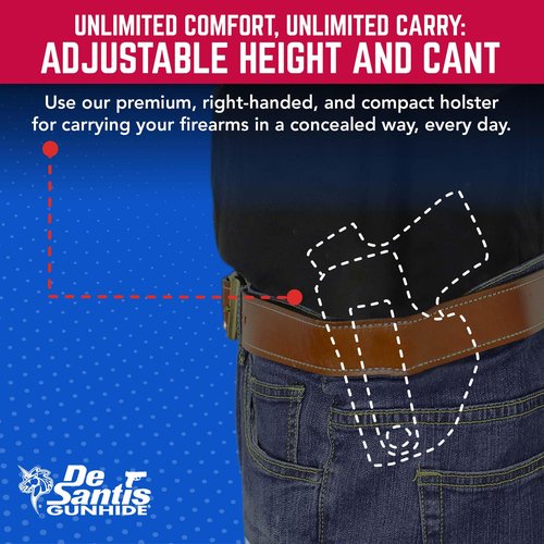 Gunhide, 179, Sof-Tuck 2.0 Inside Waistband Holster, Fits Sig P365, Right Hand, Black Suede Leather