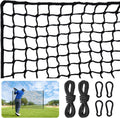 Nylon Golf Net 10-50ft - Durable Weatherproof Hitting Net With Rope & Carabiners for Baseball, Hockey, Soccer