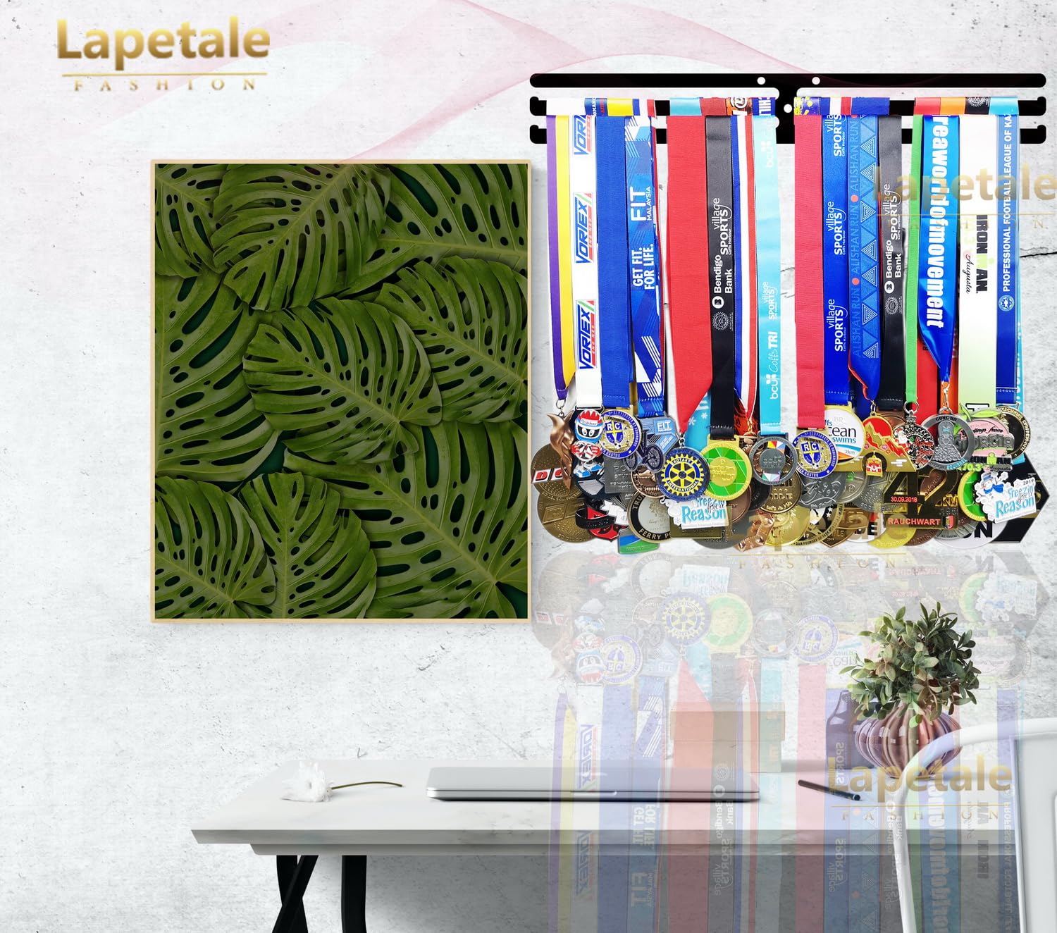 Race Medal Holder Wall Hanger,Marathon Medal Display and Runner Medal Hanger Display,Running Medal Display, Running Medal Hanger Display,Medal Holder for Wall, Metal Display Stands Gifts