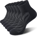 Lapulas Men's Ankle Socks - Cushioned Cotton Quarter Socks for Sports & Running | 6 Pack