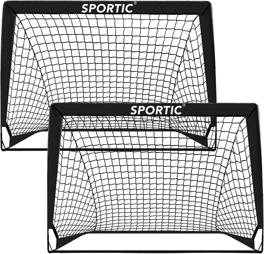 Pop Up Soccer Goals by 2 Pack - Portable 4' x 3' Soccer Net Set for Kids | Indoor & Outdoor Practice with Carrying Bag & Ground Pegs