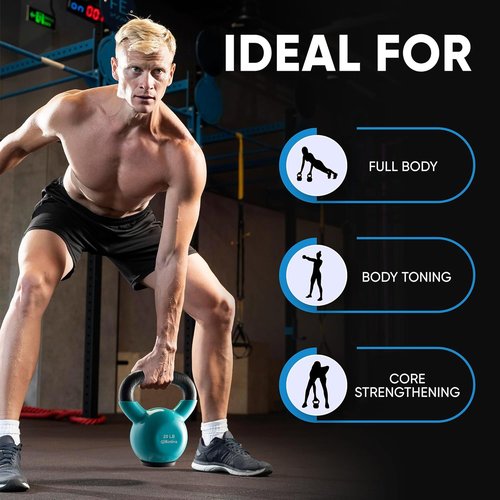 Kettlebell Sets by Professional Grade - Durable Cast Iron Strength Training Weights for Home Workouts | Ideal for Men & Women