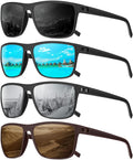 Polarized Sunglasses by [Brand Name] - Classic UV Protection for Men & Women | Perfect for Driving, Fishing, Golf (4 Pack)