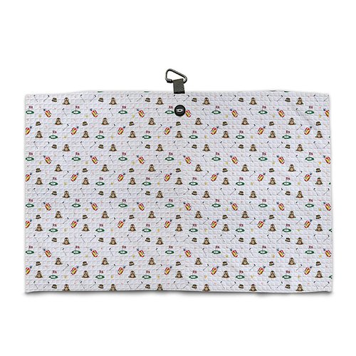 Magnetic Caddy Shack Parody Funny Golf Towel – Large 16"x24" Microfiber Waffle Clean Golf Club Ball Magnet Clip Hang Bag Cart Strong Premium Strength Ultra Absorbent Gear Men