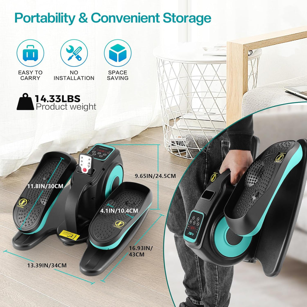 Under Desk Elliptical Machine by [Brand Name] - Adjustable Speed Leg Exerciser for Seniors | Quiet & Portable Mini Trainer