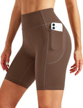 MAGCOMSEN Women's High Waisted Biker Shorts - No Front Seam, Tummy Control, Spandex with Pockets