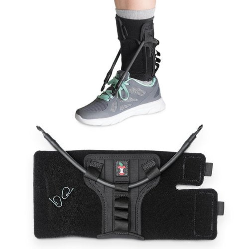 Core Products FootFlexor Foot Drop Brace - Soft Ankle Foot Orthosis (AFO) for Walking Support - Drop Foot Brace for Men & Women, Medium/Large