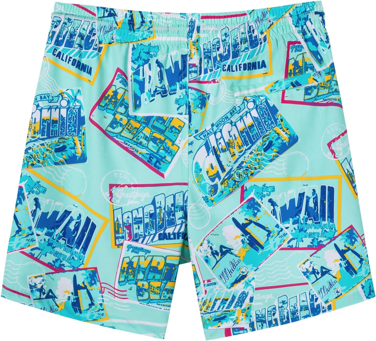 SURF CUZ Mens Swim Trunks with Compression Liner Swim Shorts 7" Swimming Trunks Stretch 7 Inch Swim Suits Quick Dry