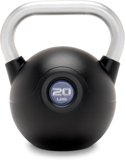 Marcy Kettlebell | Commercial Grade PU Coated Weights 10-40 LB - Textured Steel Handle for Full Body Workouts