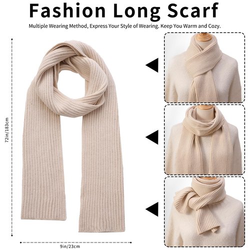 Womens Winter Beanie Hat Scarf and Gloves Set Earflap Girls Beige Earmuffs Cable Beanies with Pompom Knitted Scarf Touch Screen Gloves Sets Ladies Black Knit Thick Warm Soft Fleece Lined Thermal Cap