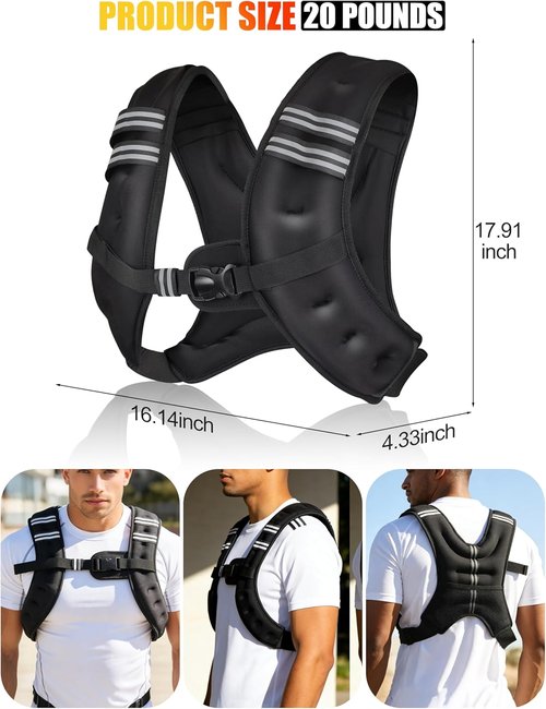 Henkelion Weighted Vest - Adjustable Weight Vest for Men, Women & Kids | Ideal for Running & Training