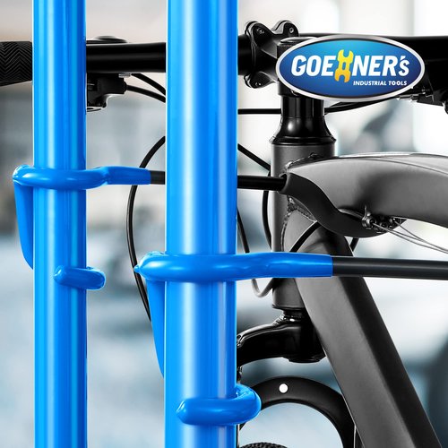 GOEHNER's 4 Bike Storage Rack Garage (Max. 240LBS), 4 Bicycle Indoor Standing Bike Rack, Height Adjustable for Road Mountain Bicycles