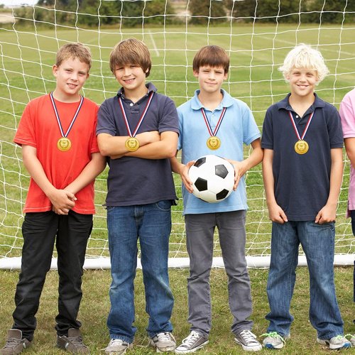 Hicarer Gold Plastic Medals - 30 Pieces, 2.36 Inch Awards for Sports, Soccer, Football & Gymnastics