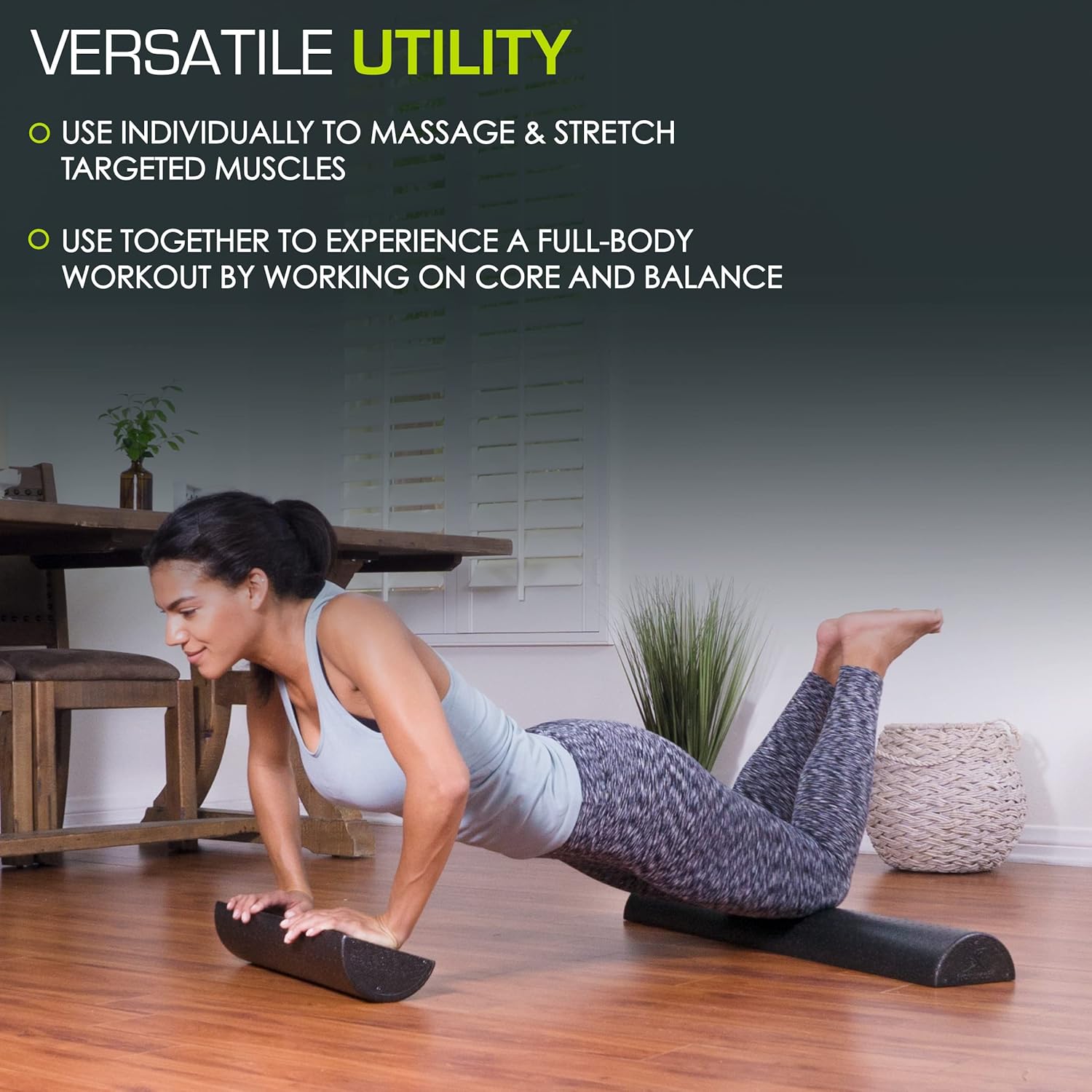 ProsourceFit High Density Foam Roller - Firm Full Body Massager for Back Stretching & Yoga | 36 Inches Long