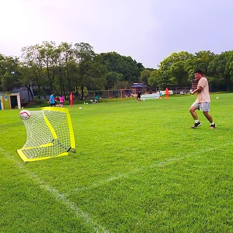 4x3ft Kids Soccer Goal with Carry Bag - 2 Pack, Portable Pop-Up Practice Net (Variation of THIS listing: 4x3FT(2 Pack))
