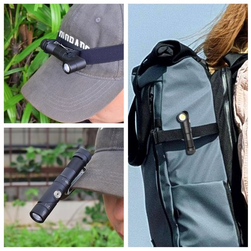 TUNENGE T21X 1400 Lumen Small LED Flashlight Rechargeable, Super Bright 90 Degree EDC AA Pocket Flashlight with Magnet, Adjustable Headlamp, Mini Tactical Light & Clip for Camping Running Hiking