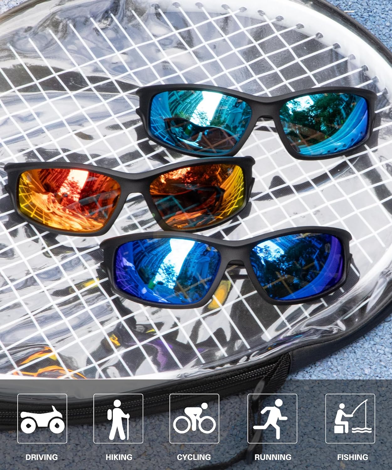 Polarized Sunglasses | UV400 Protection for Men & Women - Ideal for Fishing, Running, Driving